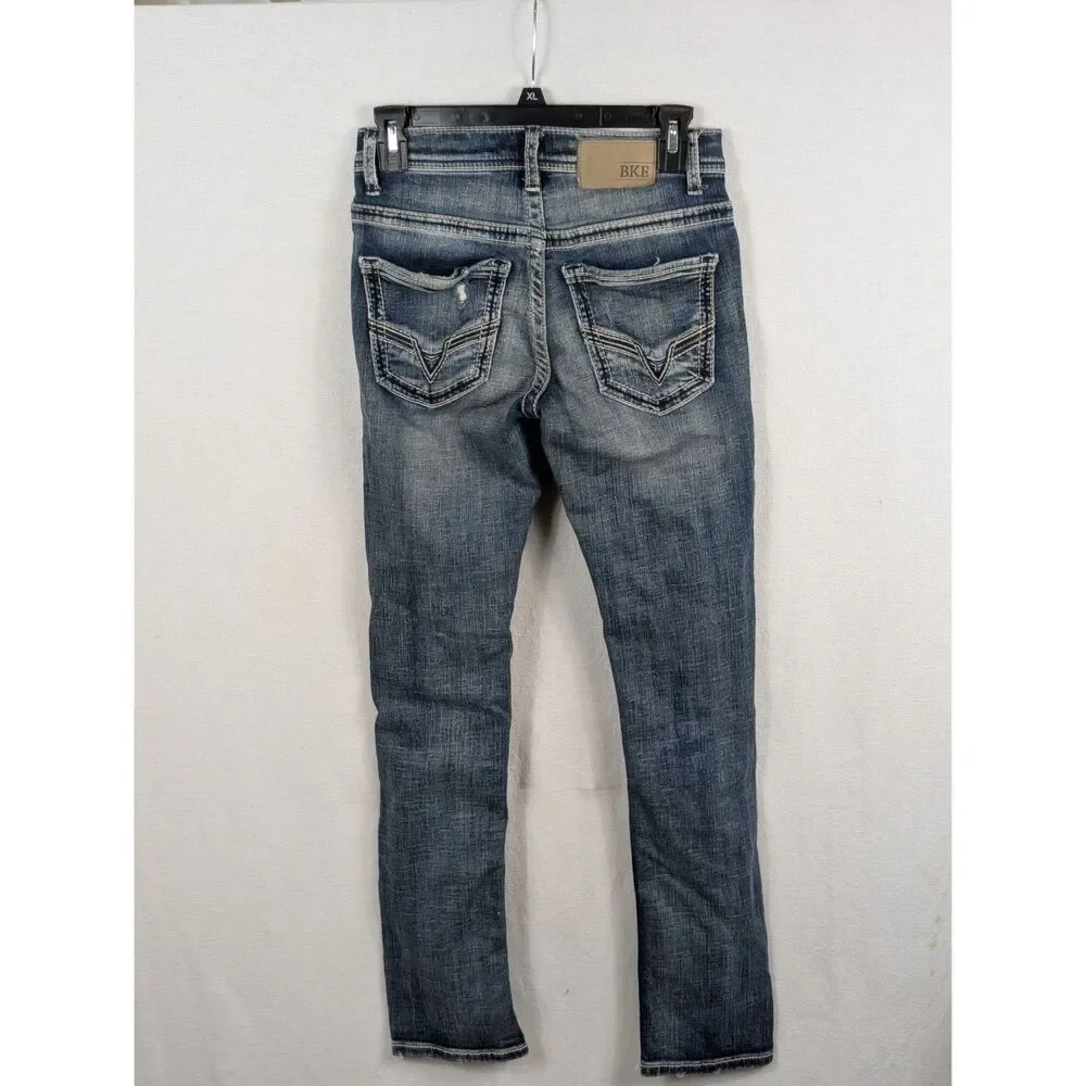BKE Alec Straight Stretch Jeans Blue Men's/Boys Size 27R
